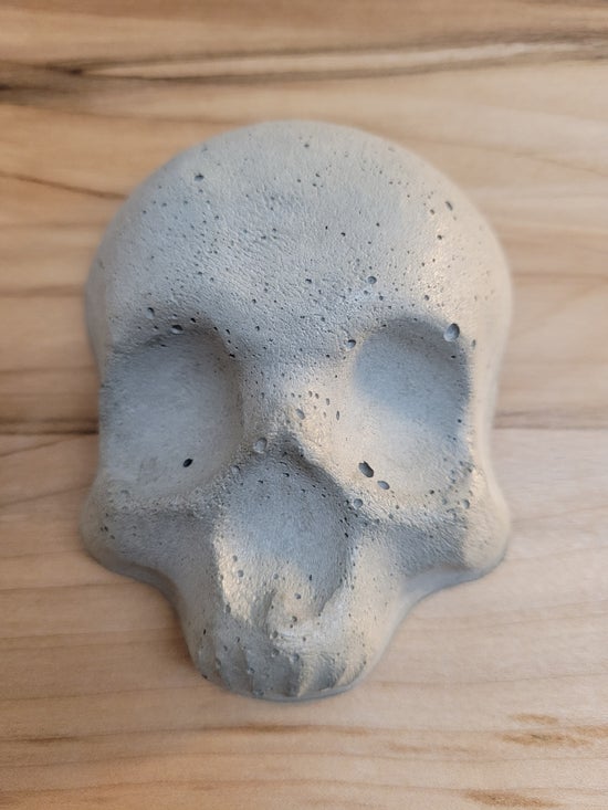 Sheryl Blois Concrete Skull Wall Hanging
