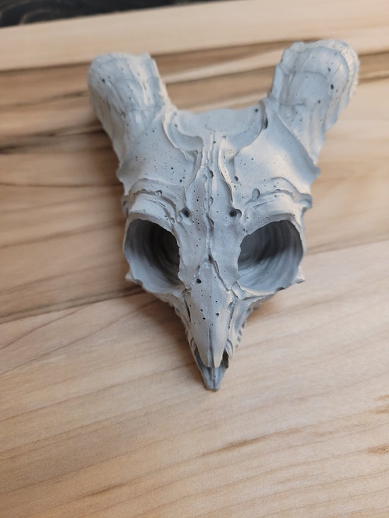 Sheryl Blois Concrete Sheep Skull Wall Hanging