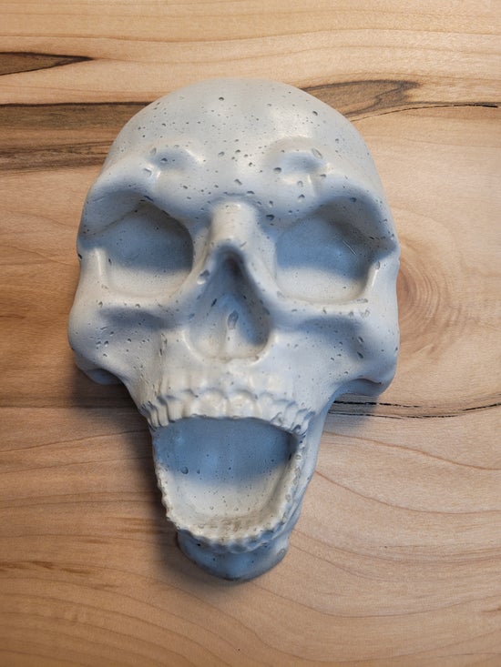 Sheryl Blois Concrete Screaming Skull Wall Hanging