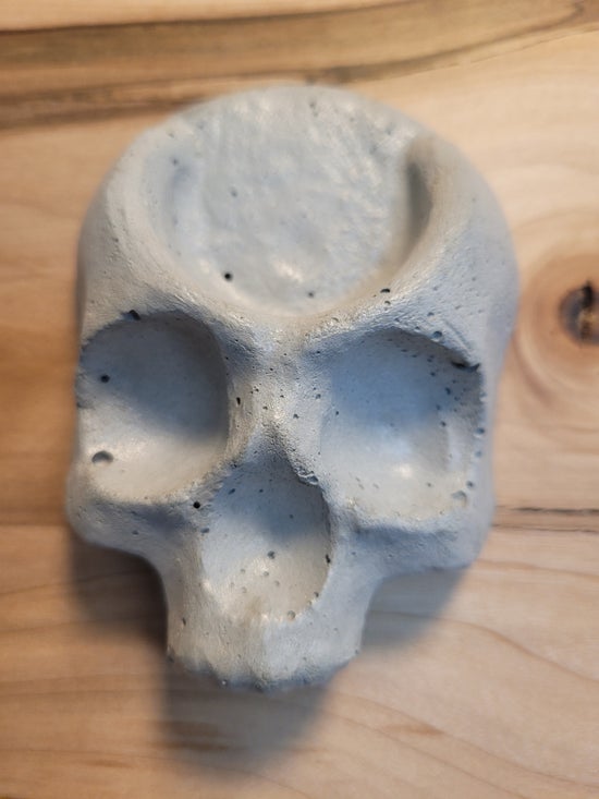 Sheryl Blois Concrete Skulls Tea Light Holder