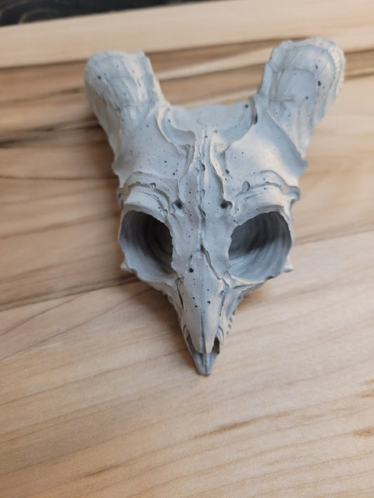 Sheryl Blois Concrete Sheep Skull Wall Hanging